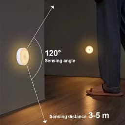 GGbingo Motion Sensor Night Light, Type-C Rechargeable Wireless LED for Kitchen Cabinet, Wardrobe, Closet & Staircase
