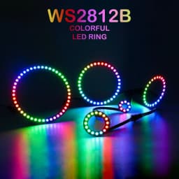 WS2812B 8/16/24/35/45Leds Ring Module Surperlife Controller USB Kit RGB Ring Individul AddressabIe WS2812 IC BuiIt-in Light 5V