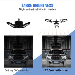200W LED E27/E26 Garage Light Bulb AC220V Ceiling Lamp 110V Spotlight 50W 80W 100W Home Warehouse Parking lot Basement Lighting