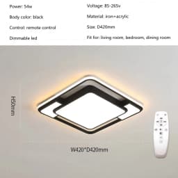 Modern Bedroom LED Ceiling Light with Remote Surface Dimmable led Ceiling Lights for Living Room Dining Room Lamp 54w AC85-265v