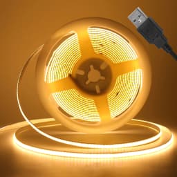 5V 3mm 5mm 8mm PCB COB LED Strip Light USB Powered Red Green Blue Pink Warm White High Density 320LEDs Flexible Ribbon Tape Lamp