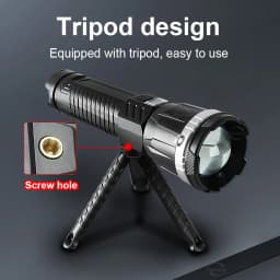19000000LM Super Powerful Flashlight Built-in 3*18650 High Power Torch Rechargeable LED Light Big Aperture Camping COB Lantern