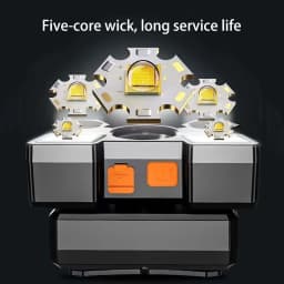 5*LED High Power Headlamp, Super Bright Rechargeable Fishing Camping Light, Long Distance Head Mounted Mining Lamp, Flashlight