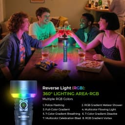 Wurkkos TS27 High-Performance Flashlight 3200LM Multi-Function Rechargeable Ideal for Outdoor Camping Built-in 15000mAh Battery