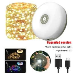 10M Length LED Camping Lamp Strip Atmosphere Waterproof Recyclable Light Belt Outdoor Garden Decoration Lamp for Tent Room