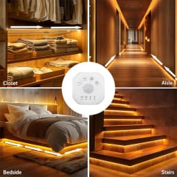 Sensor Stair Lights, Motion Activated Light Strip with Dimmer 5V Flex Ribbon Chasing Flowing Led Strip Lights Flexible Ribbon