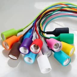 Adjustable Silicone Pendant Light Wholesale Vintage E27 Lamp Holder with Cord Bendable Ceiling Wall Lamp for Home Bar Decor