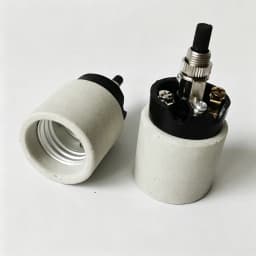 Sample High Quality Two-way Rotary Switch Ceramic Bakelite Socket E27 Eye Guard Lamp Head Light Accessories