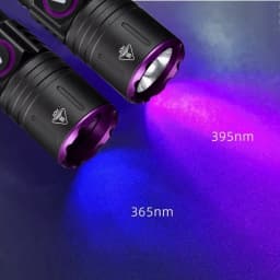 365/395nm UV Flashlight Zoom Type-C USB Rechargeable Black Light For Identification,Pet Urine Detection,Scorpion With Battery