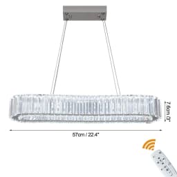 Modern Crystal Rings Led Chandelier Indoor Luxury Ceiling Lamp Dimming And Remote Control Pendan Lighting Chrome Lustre Fixtures