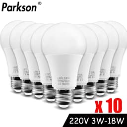 10pcs LED Bulb Lamps E27 AC220V 240V Real Power LED Lamp 18W 15W 12W 9W 6W 3W Lampada LED Spotlight Table Lamp LED Light