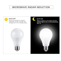 25W 20W 15W 10W Lampada LED E27 Radar Motion Sensor Light Bulb 85-265V Infrared Detection Smart Lamp Working in Night Darkness