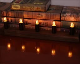 Sphoon 1W Led Tubular Light Bulbs E12 E14 Screw Base Gold Tint Glass Warm White 2200K Dimmable Antiqued Mini Decor Edison Bulb