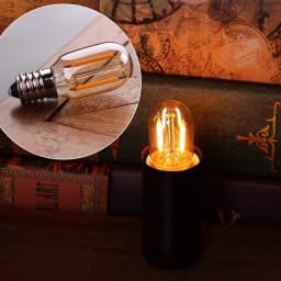 Sphoon 1W Led Tubular Light Bulbs E12 E14 Screw Base Gold Tint Glass Warm White 2200K Dimmable Antiqued Mini Decor Edison Bulb
