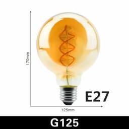 Retro Spiral Filament LED Bulb A60 C35 ST64 T45 G80 G95 G125 T1225 4W E27 220V Dimmable Edison Lamp 2200K Warm Yellow Led Light