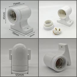 7 Styles High Temperature Resistant All Ceramic Lamp Holder Large Screw E27 All Copper Core High Quality Ceramic Light Base