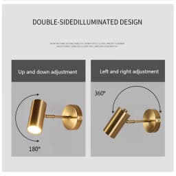 Modern Decoration Adjustable Angle LED Wall Lamps Lighting Vintage Home Vanity Light Fixture Sconce Lamps Gold Metal Iron Light