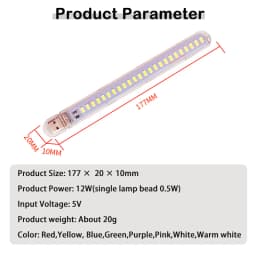 DC5V USB LED Night Light 24LEDs Colored Lamp Red Yellow White Blue Green Purple Pink Atmosphere Lights For Bedroom Decoration