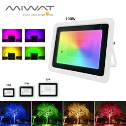 RGB Flood Light 100W 50W 30W 20W RGB Reflector IP68 Waterproof LED Spotlight 110V/220V Projector Lamp Outdoor Garden Lighting