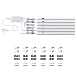 EU Plug 220V 1 Set Night Light with Motion Sensor Wardrobe Cabinet Lamp Kitchen LED Light Bar Hand Sweep