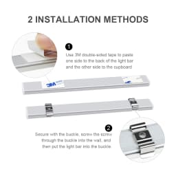 EU Plug 220V 1 Set Night Light with Motion Sensor Wardrobe Cabinet Lamp Kitchen LED Light Bar Hand Sweep