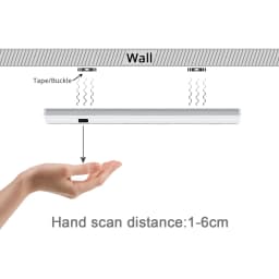 EU Plug 220V 1 Set Night Light with Motion Sensor Wardrobe Cabinet Lamp Kitchen LED Light Bar Hand Sweep
