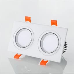 Anti-glare Double Square Dimmable LED Downlight COB Recessed LED Ceiling Lamp Spot Light 20w 24W 30W AC85-265V Indoor Lighting