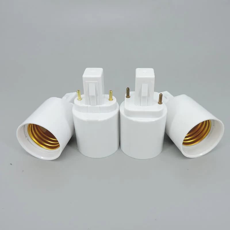 ABS LED AC G23 G24 To E27 power Adapter Socket Halogen CFL Light Lamp Base Converter G23 to E27 Bulb Holder 2pin 4pin 110V 220V