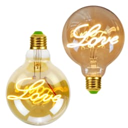 Retro Edison Bulb Dimmable E27 220V 110V 4W G95 Love Letter Light Home Decor LED Filament Bulb