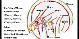 10pcs 60mm 80mm 95mm 130mm 145mm 185mm 260mm 300mm LED Edison Bulb Lamp Parts DC3V LED Bulb Accessories Diodes Flexible Filament