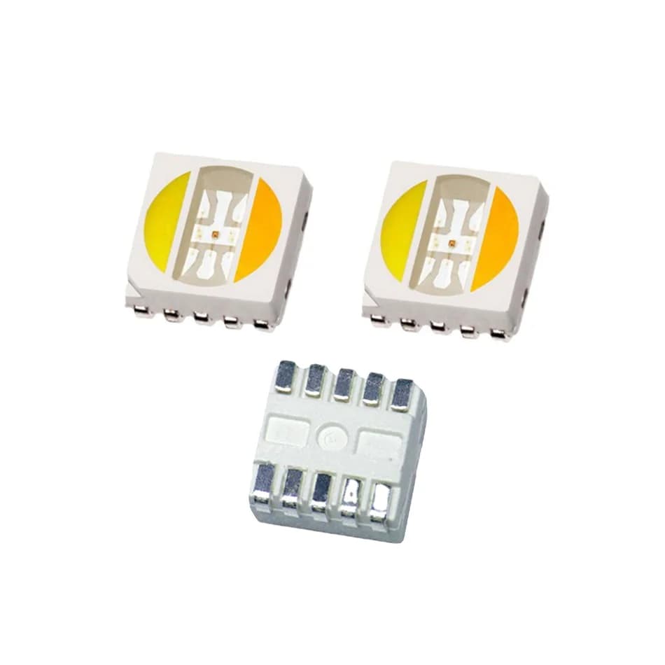 5050 RGB+CCT LED Chip 5050 RGBW WW LED light beads 5050 SMD Beads White+ Warm White + RGB 5 in 1 Chip light-emitting diode