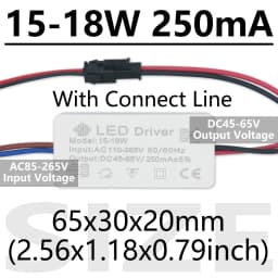 LED Driver 250mA 2-3W 3-5W 4-7W 8-12W 15-18W 18-24W LED Constant Current Driver Power Unit Supply For LED Bulb Transformers