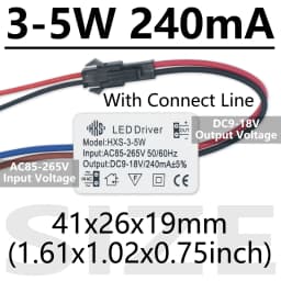 LED Driver 250mA 2-3W 3-5W 4-7W 8-12W 15-18W 18-24W LED Constant Current Driver Power Unit Supply For LED Bulb Transformers
