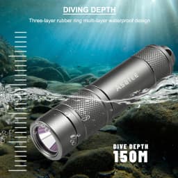 Asafee AF11 XPG LED Small Diving Flashlight Waterproof IPX8 Diving Dive Lamp Scuba Backup Diver Torch Light