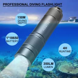 Asafee AF11 XPG LED Small Diving Flashlight Waterproof IPX8 Diving Dive Lamp Scuba Backup Diver Torch Light