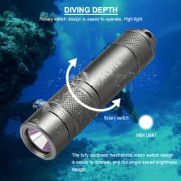 Asafee AF11 XPG LED Small Diving Flashlight Waterproof IPX8 Diving Dive Lamp Scuba Backup Diver Torch Light