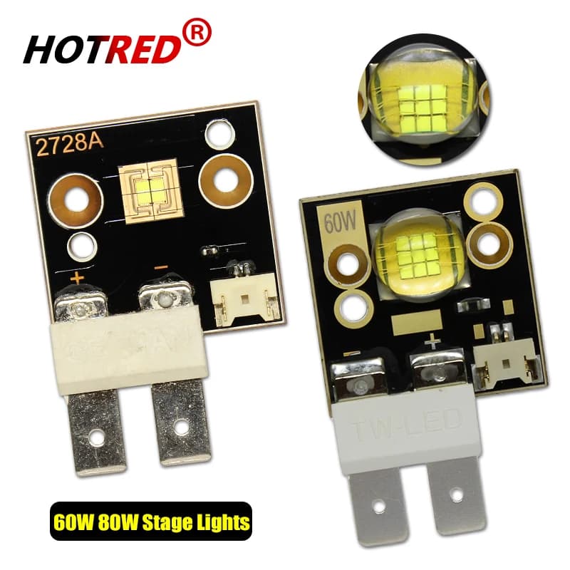 1-5pcs LED 60W 80W 3V 5V 12V High Power LED Stage Light Chip CBT90 SCT90 CBT-90 CST-90Cold White For Moving Head Lamp Projector