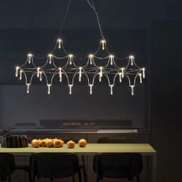 Restaurant Strip Chandelier Postmodern Light Luxury Lobby Front Desk Lamp Designer Minimalist Bar Dining Table Crystal LED Lamp
