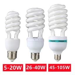 AC170-240V E27 5W/45W High Power Spiral Tube Energy Saving Lamp Fluorescent Light Bulb Tube Spiral Fluorescent Light Bulb