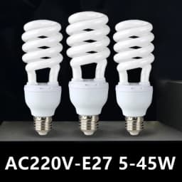 AC170-240V E27 5W/45W High Power Spiral Tube Energy Saving Lamp Fluorescent Light Bulb Tube Spiral Fluorescent Light Bulb