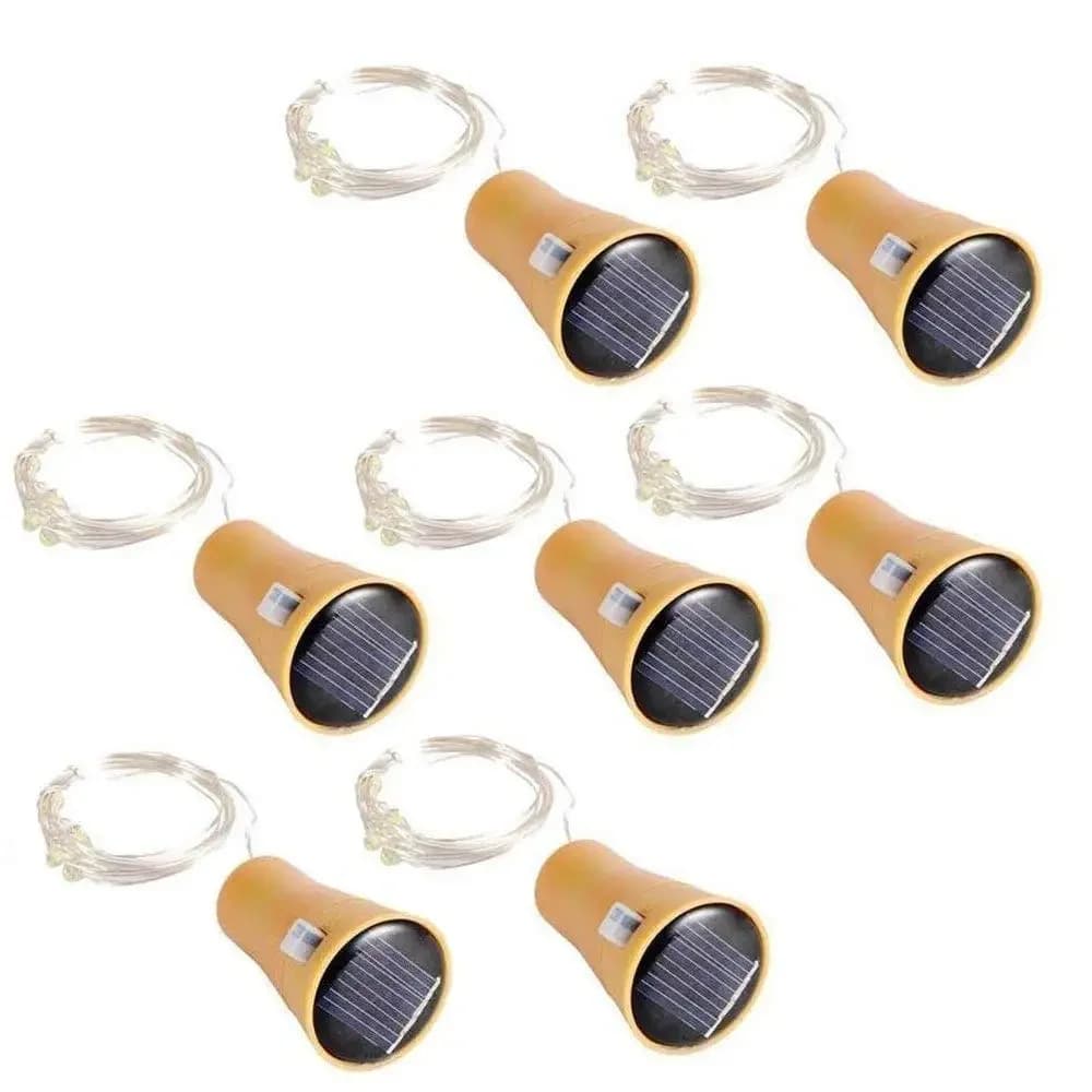 2M 20LEDs Solar Wine Bottle String Light Solar Copper Wire Fairy Lights Cork Shape Christmas Lamp for Wedding Party Garden Decor