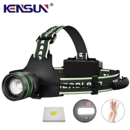 Powerful Super 60W Spotlight Headlight Sensing Head Lamp Type-C Apple Input USB Output Power Display With Night Light Strip