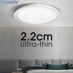 MANVIV Ultra-thin LED Ceiling Lamp AC85V-265V 9W 13W 18W 24W Modern Panel Light Fixture Surface Mount For Living Room Kitchen