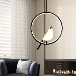 Rotatable Magpie Bird LED Pendant Light for Bedside Bedroom Indoor Gold Silver Hanging Lighting Chandelier Lamps Foyer AC85-265V