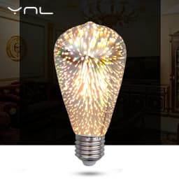 E27 LED Light Bulb 220V A60 ST64 G80 G95 G125 Novelty Indoor Holiday Christmas Decor Lighting 3D Decoration Firework Bulb Lamps
