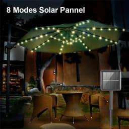 104 LED Umbrella String Light With 8 Modes Waterproof Solar String Lamp For Outdoor Lighting Beach Garden Decoration