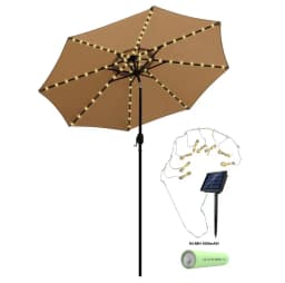 104 LED Umbrella String Light With 8 Modes Waterproof Solar String Lamp For Outdoor Lighting Beach Garden Decoration