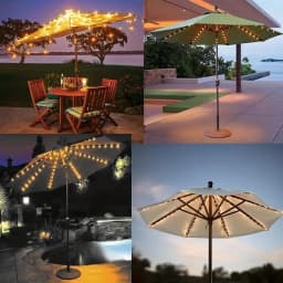 104 LED Umbrella String Light With 8 Modes Waterproof Solar String Lamp For Outdoor Lighting Beach Garden Decoration