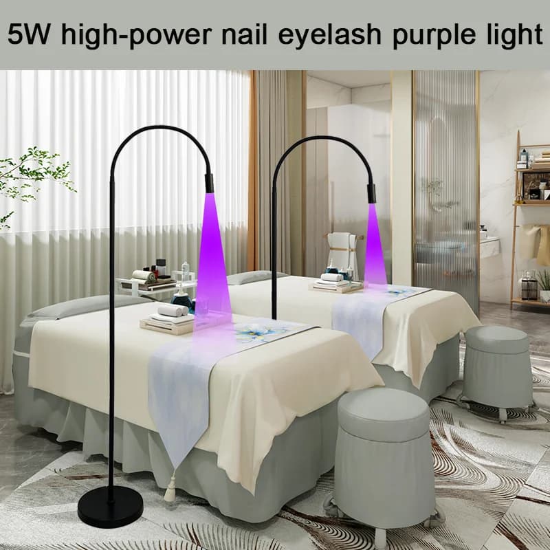 5W High-Power UV LED Curing Lamp for Beauty Eyelashes, False Eyelashes, Fast Curing, Drying, Grafting, Silent Feet, UV Vertical
