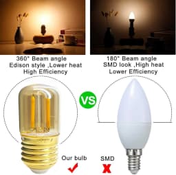 AC 220V E27 T28 1W LED Tube Light Bulb Vintage Retro COB Filament 2200K Warm White Glass Shell Replace Incandescent Lamps
